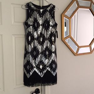 Sequin Fringe Cocktail Dress